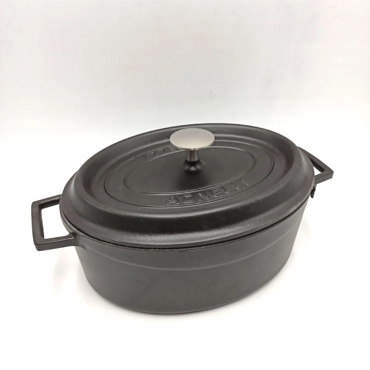 Pentole Agnelli Kasserolle Kochgeschirr Slowcook oval Gusseisen 48 Liter