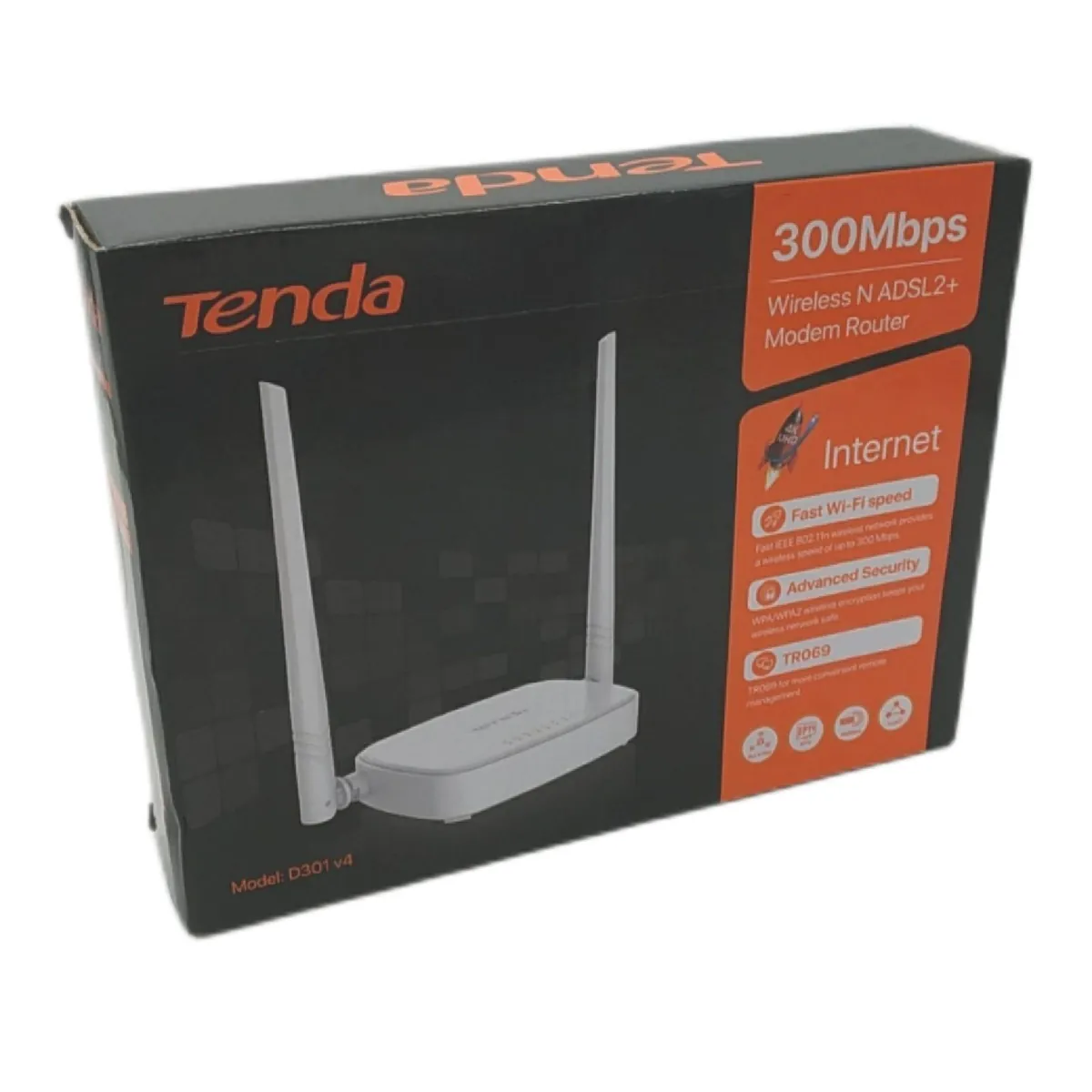Tenda WLAN Router Modem Router D301 N300 ADSL2 IPTV Router 24 Gigah