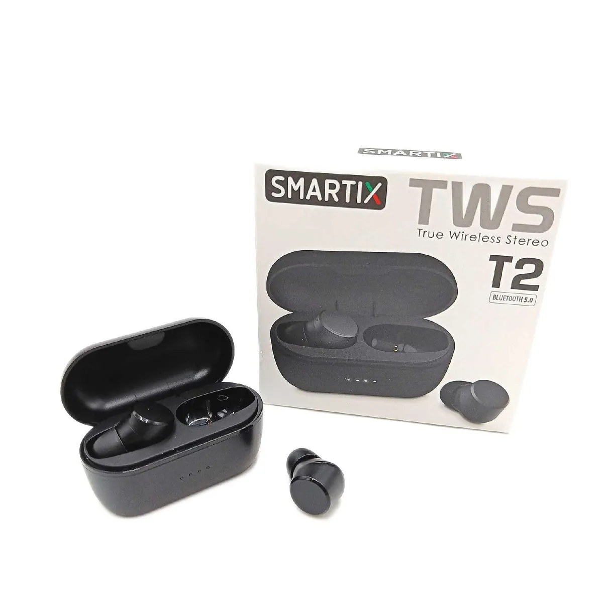 Atlantis Ohrhörer Bluetooth Kopfhörer SM60 T2 TWS Kabellos Schwarz für Sport