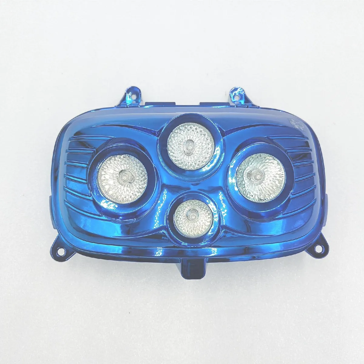 Malaguti Maske Frontscheinwerfer Motorradteile Booster BWS D4 Blau Chrom Zubehör