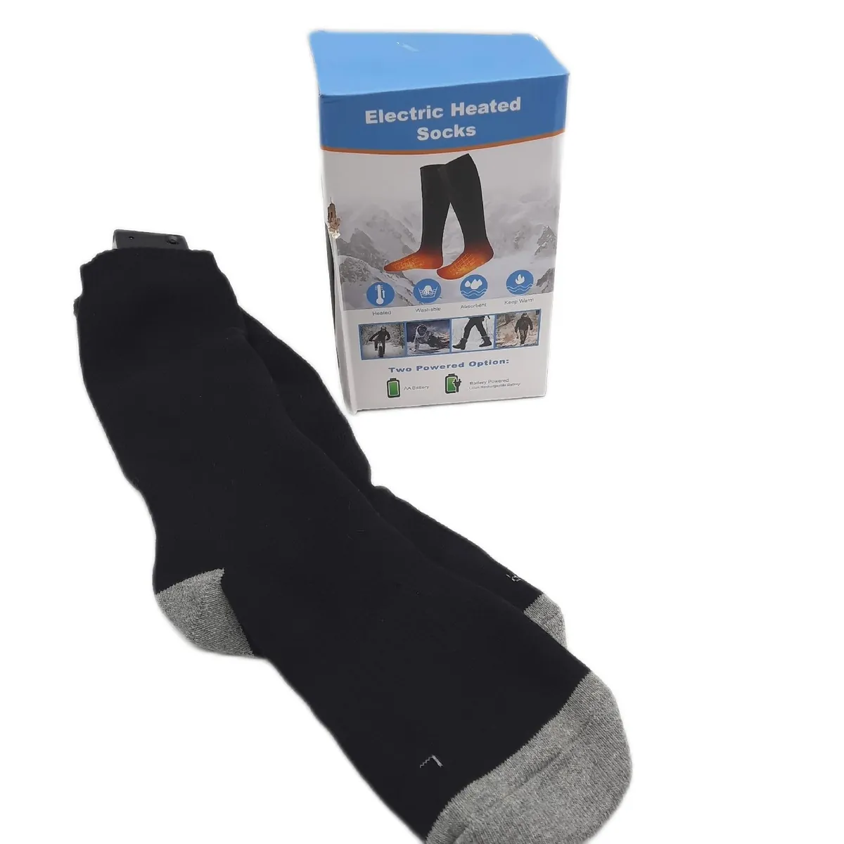 Elektrisch Beheizte Socken Bekleidung Unisex Waschbare Socken für Männer Frauen