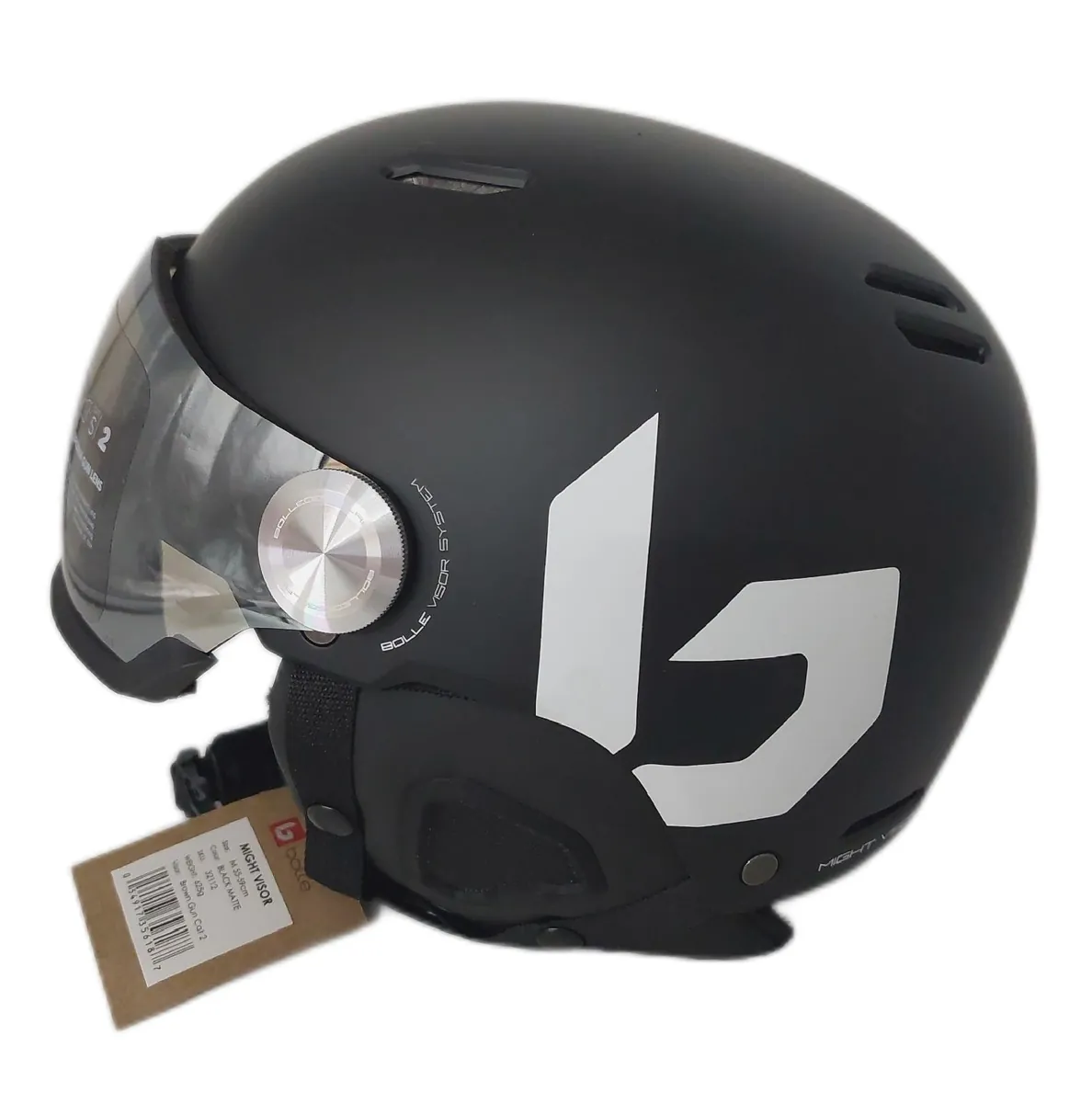 Boll Skihelm Helmschutz MIGHT Schwarz Matt Erwachsene 55 59 cm Visier Schne