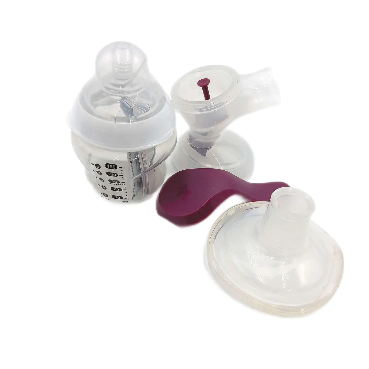 Tommee Tippee Brustmilchpumpe Baby Pflege Made for Me ergonomisch BPA frei transparent