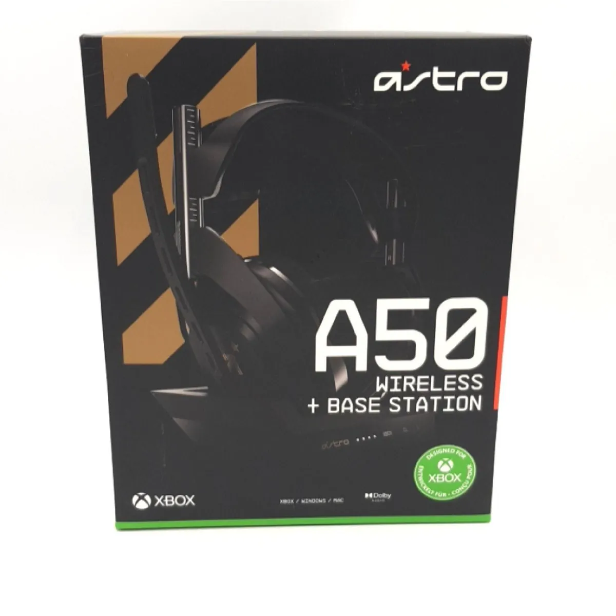 ASTRO Gaming A50 Wireless Gaming Headset Ladestation Dolby Audio Game Voice Balance Control 2,4 GHz Kabellos 9m Reichweite Xbox Series X|S Xbox One PC Mac Schwarz Gold