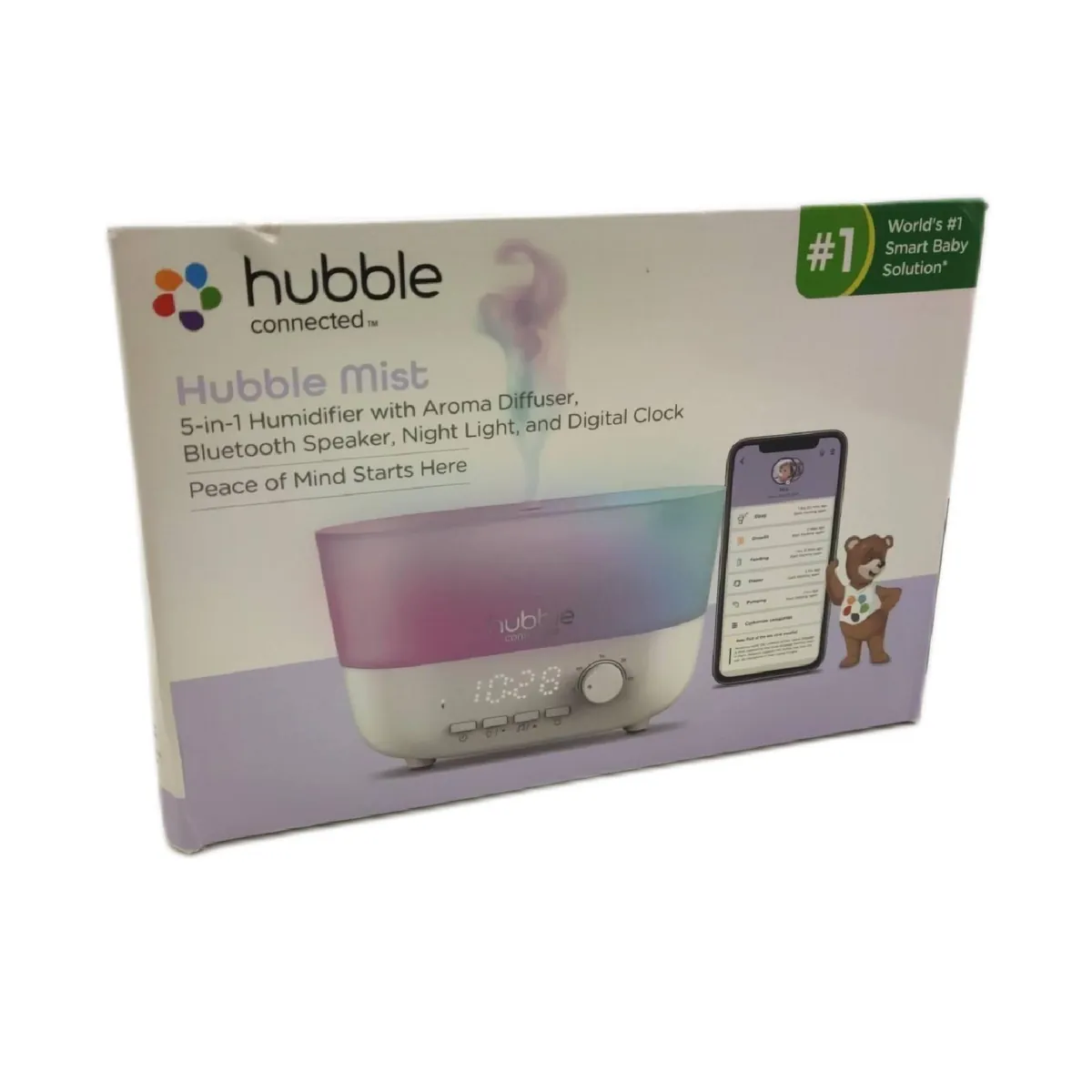 Hubble Connected Luftbefeuchter Baby Zimmer Ausstattung Mist 5 in 1 Aroma Diffus