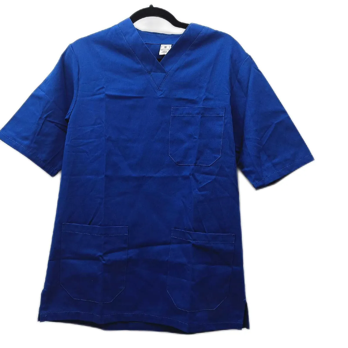 AIESI Medizinische Uniform Set für Herren Damen Krankenschwester Hose Top V Ausschnitt Blau