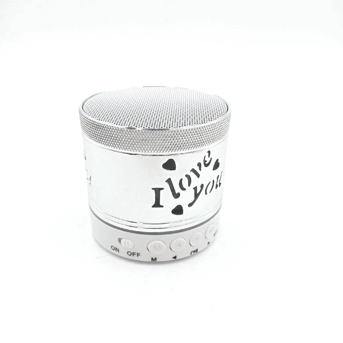 N98KN Bluetooth Lautsprecher Elektronik Mini Bluetooth Lautsprecher TWS kabellos Strand Dusche Silberfarben