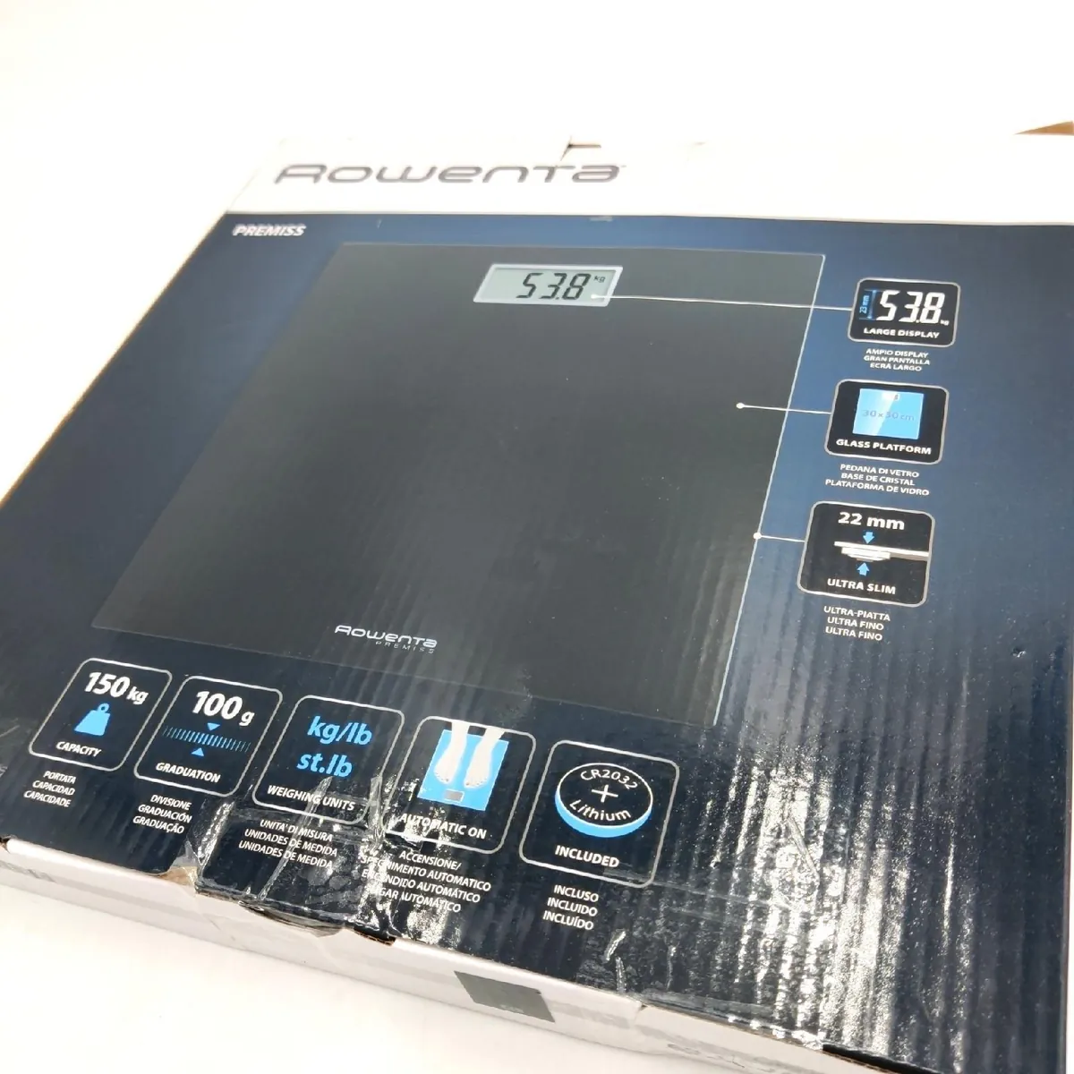 Rowenta BS1400 Premiss elektronische Personenwaage kg150 Gewichtskontrolle Waage Digital Scale Display