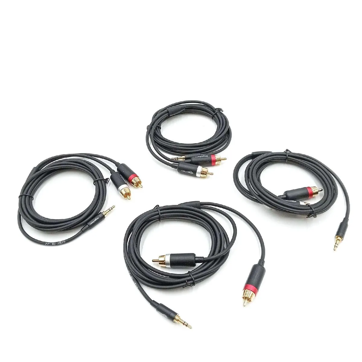 Amazon Basics Adapterkabel 35 mm auf 2 x RCA Stecker 24 m 4