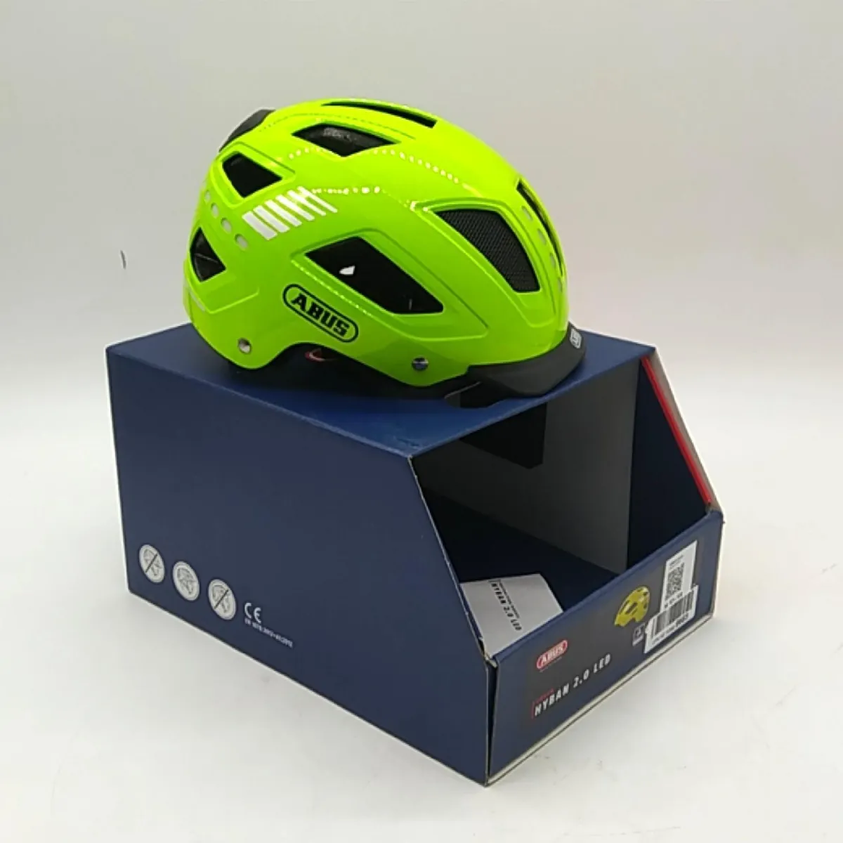 ABUS Fahrradhelm Helm Fahrrad Fahrradsicherheit Hyban 2 0 LED Licht robuste Hartsch