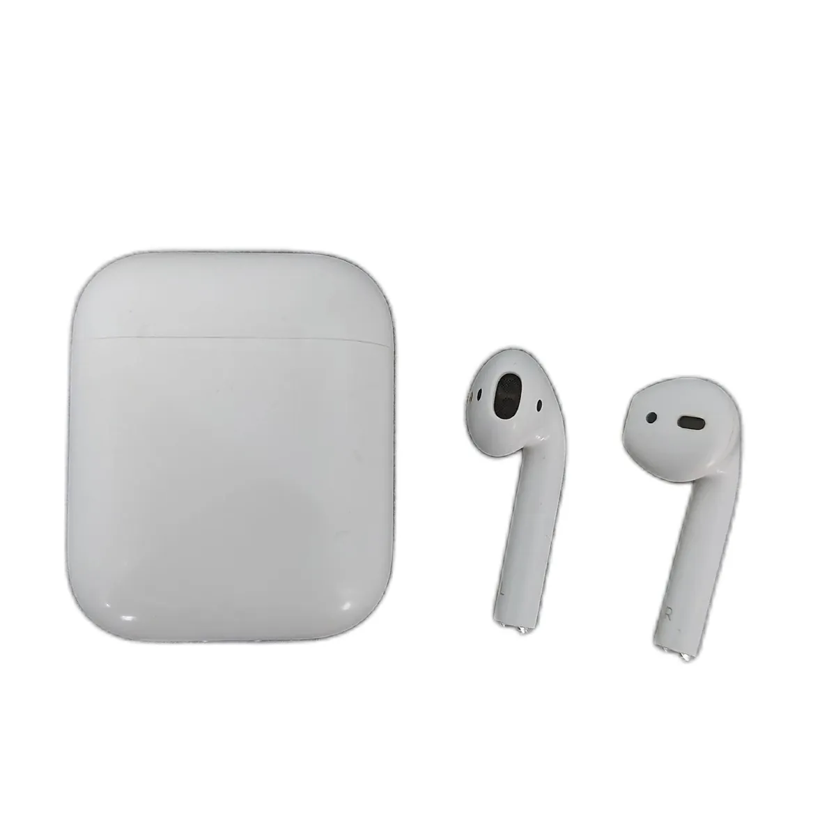 Apple AirPods Ladecase Kabellos Headset Linker Hoerer Leise Gebrauchsspuren Case Ohr