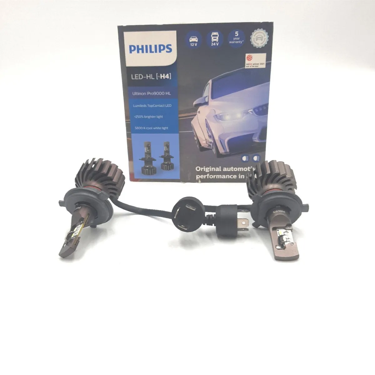 Philips Autoscheinwerfer Beleuchtung Ultinon Pro9000 Doppelpack starke Leistung H4