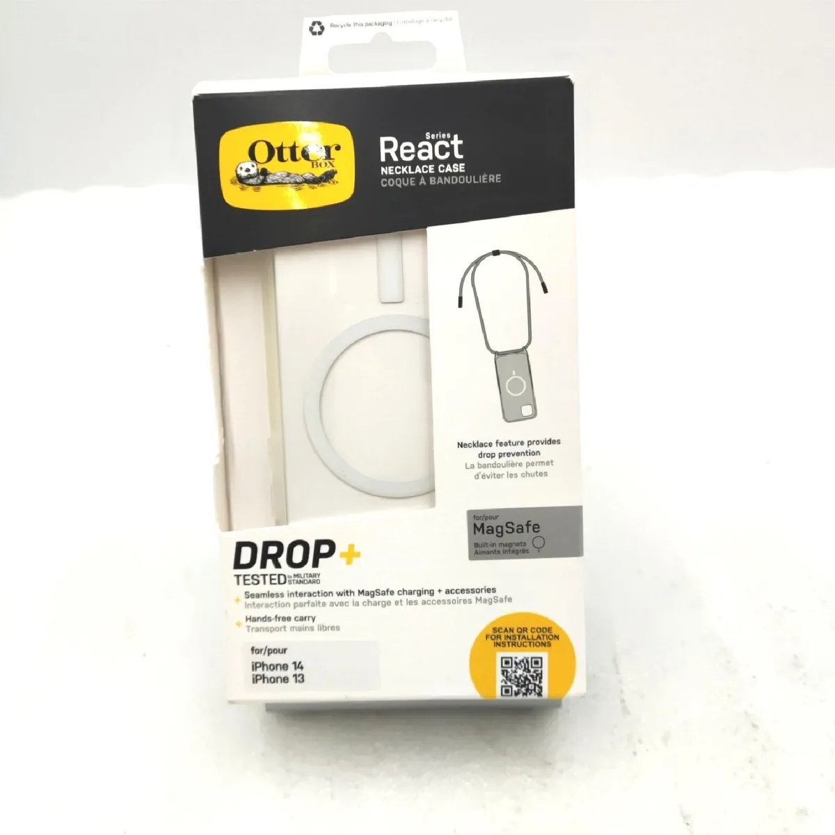 OtterBox Hülle Handyhüllen iPhone 14 React Necklace MagSafe Schutz ultraleicht
