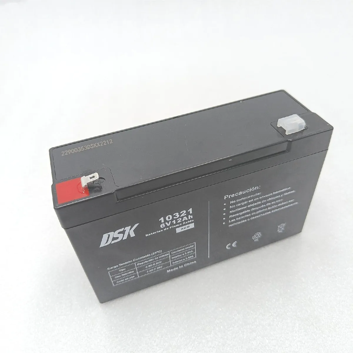DSK Batterie AGM Blei Säure DSK 10321 6V 12 Ah langleb