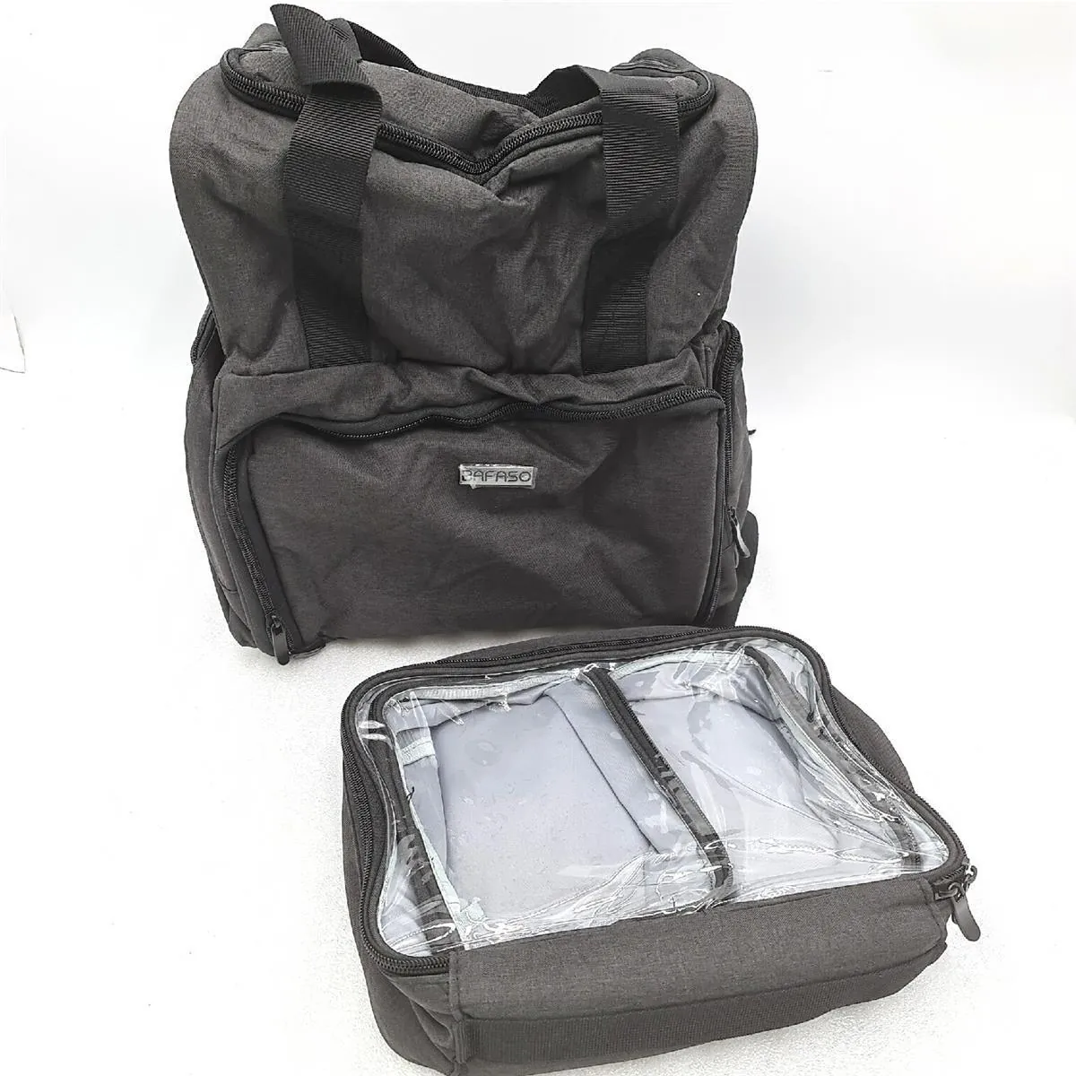 BAFASO 2 Schicht Reise Make up Tasche mit 3 Fächer Gurt