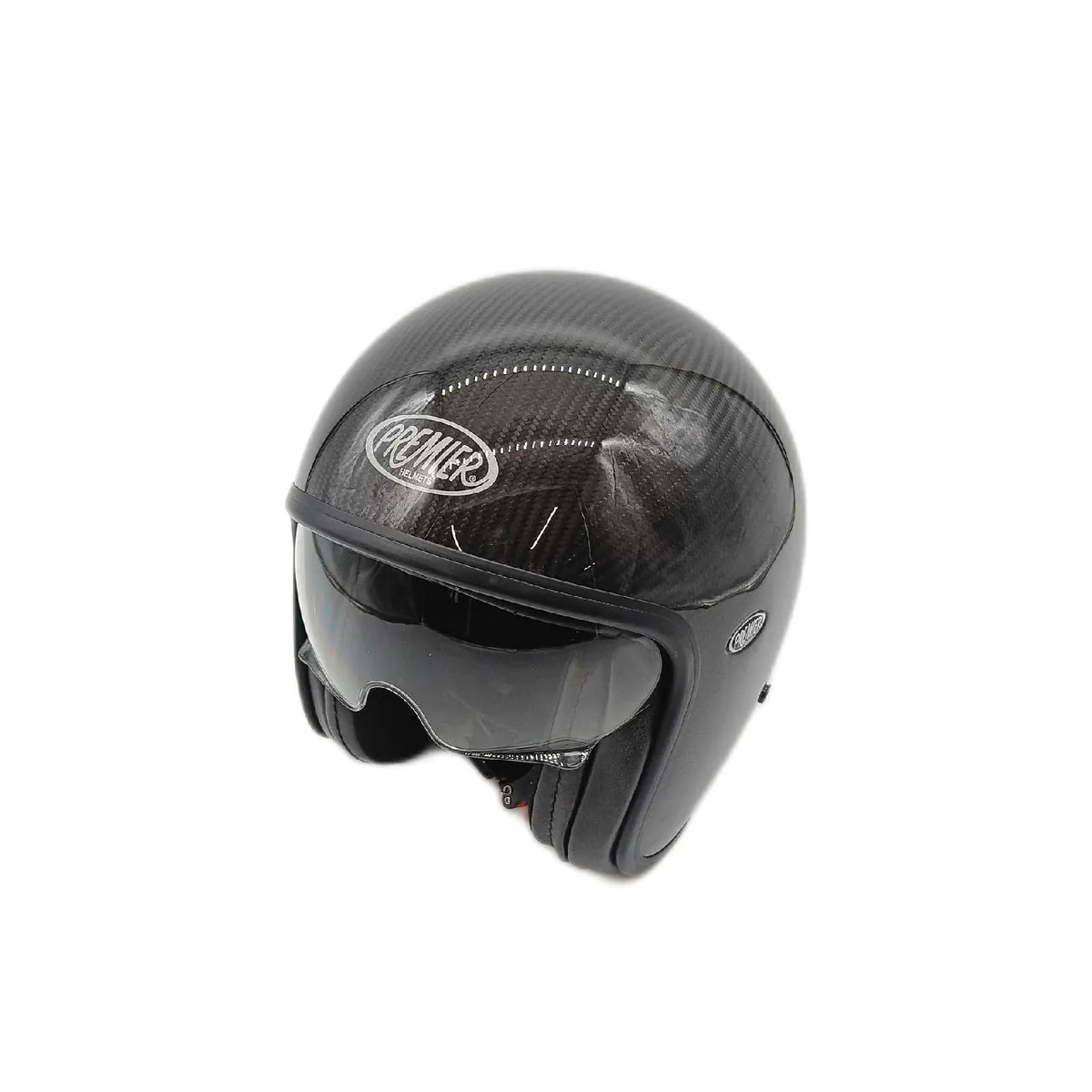 Premier Helm Motorradhelm Schutz Vintage EVO Carbon Matt Schwarz S leicht und sicher