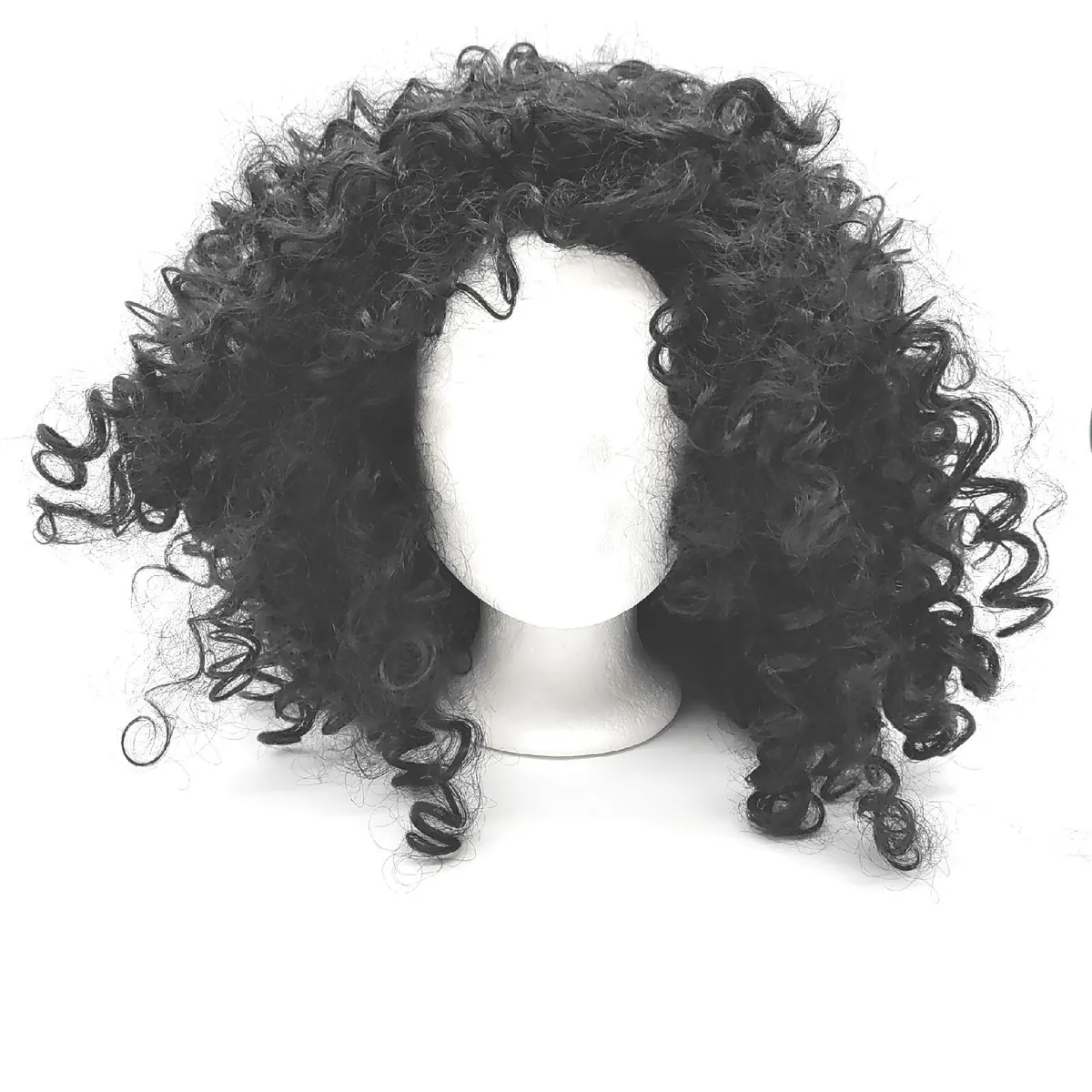 PRETTIEST Perücke Afro Haare Lockig Kinky 14 Zoll Schwarz Hitzebeständig Synthetisch