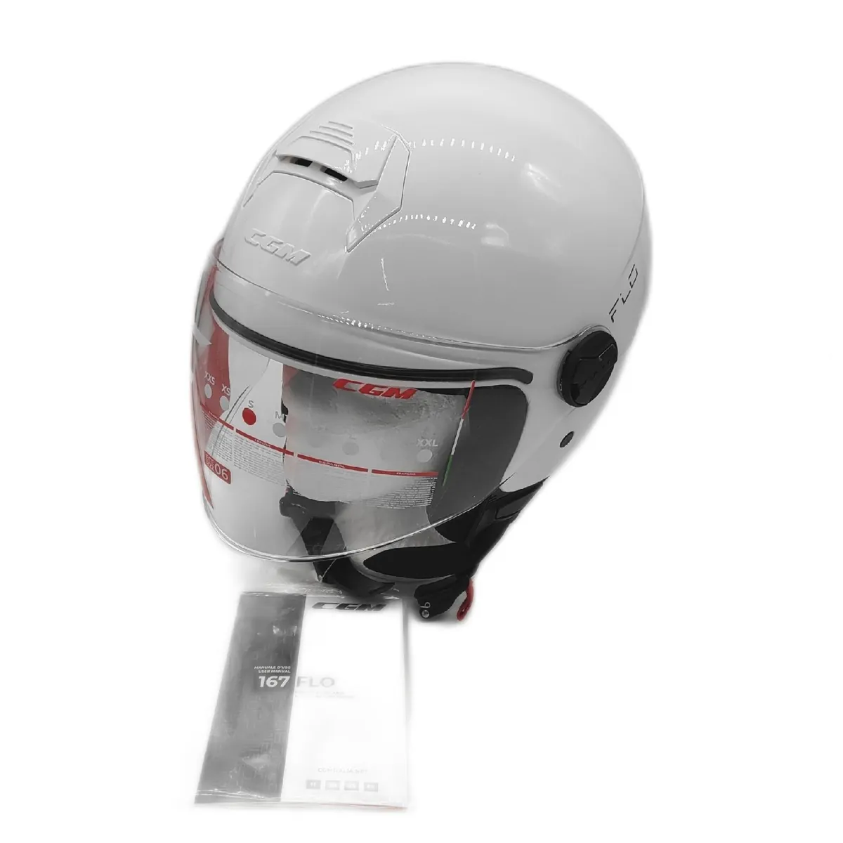 CGM Jethelm Schutzhelm Motorrad Zubehör Mono Weiß 167A für Skater Größe S