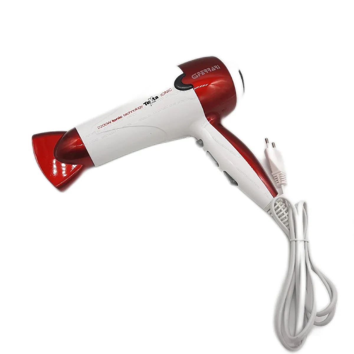 G3 Ferrari Haartrockner Haarpflege Texta Ionic 2200 Watt Weiß Rot leistungsstark leicht und effizient für beste Ergebnisse
