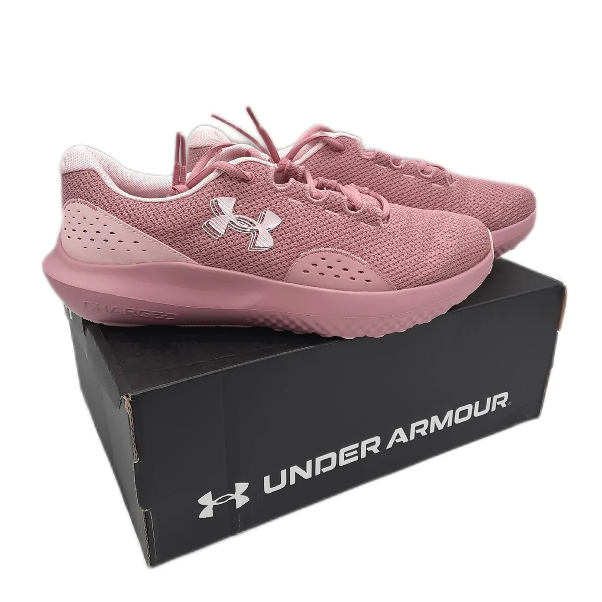 Under Armour Laufschuhe Damen Sportschuhe Charged Surge 4 Pink Elixir Prime Komfort Dämp