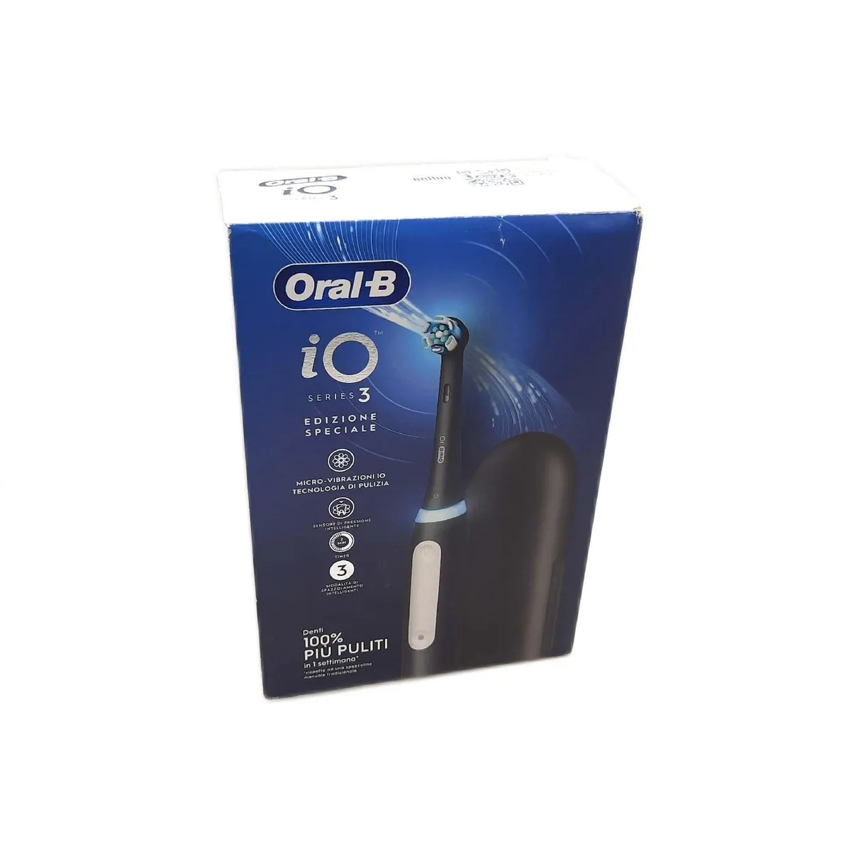 Oral B elektrische Zahnbürste Zahnpflege iO 3 Schwarz Ersatzkopf Reinigung