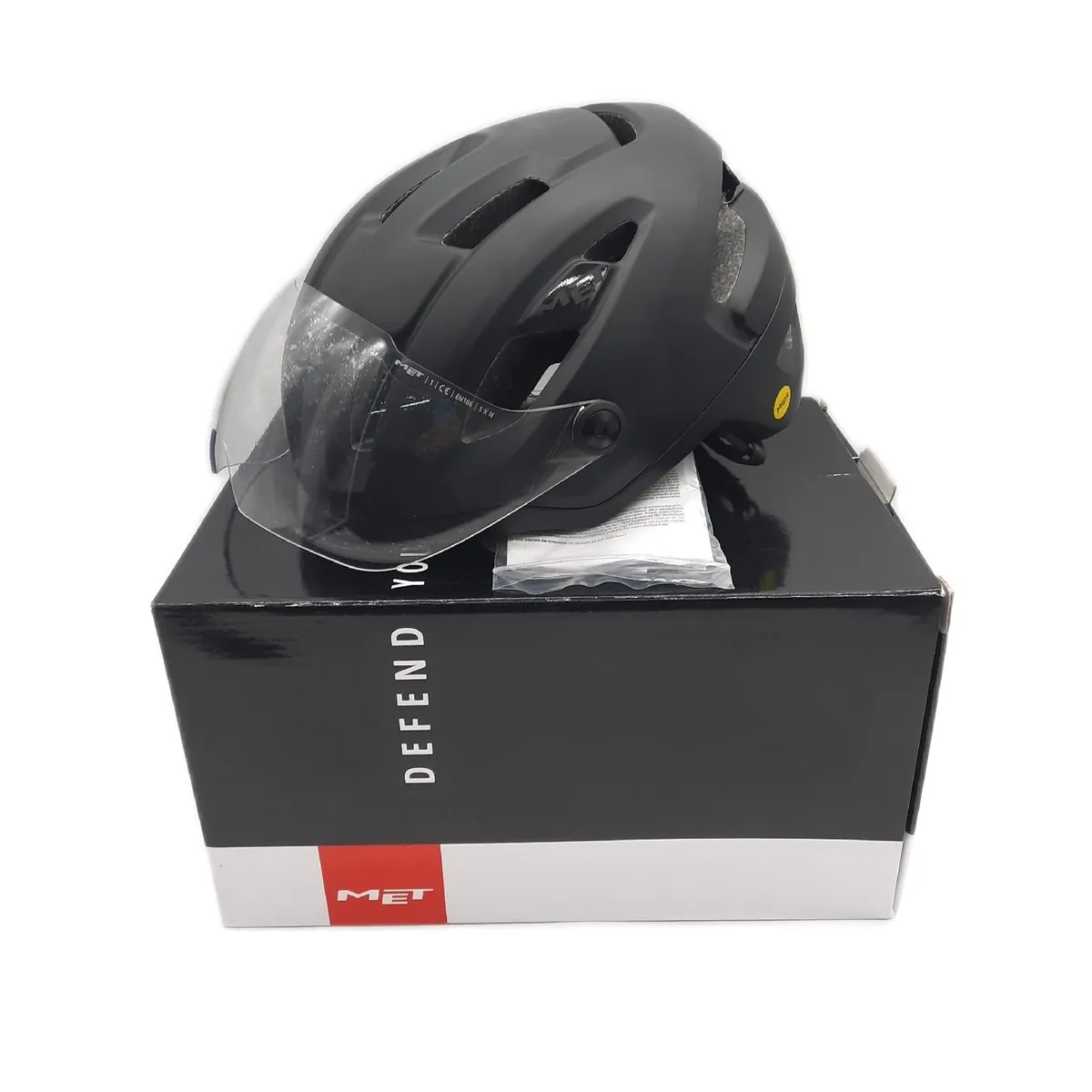 MET Fahrradhelm Helm Fahrradzubehör Intercity MIPS Sicherheit Aerodynamisch Schwarz M