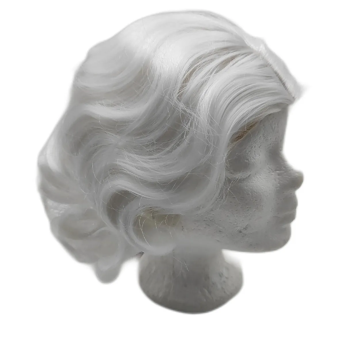 Siudus Perücke Damen Haare Vintage Stil 1920er Jahre Kurz Lockige Wellen Frisur
