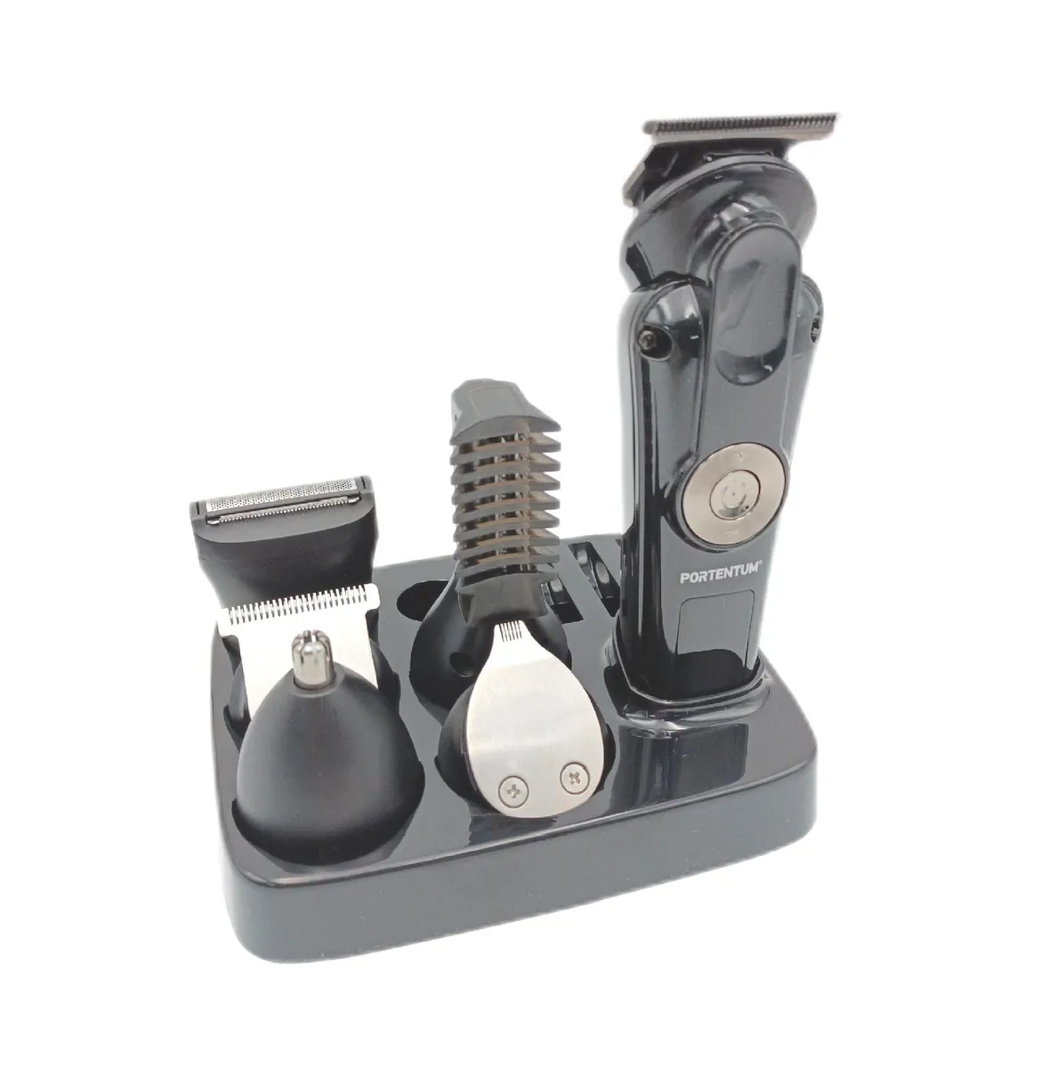 PORTENTUM Haarschneider Set Herren Haarpflege Gesichts Rasur LED Beleuchtung 21 Teile