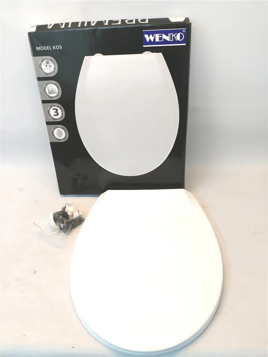 WENKO WC Sitz Badzubehör Premium Kos Weiß Absenkautomatik Komfort Toilettens