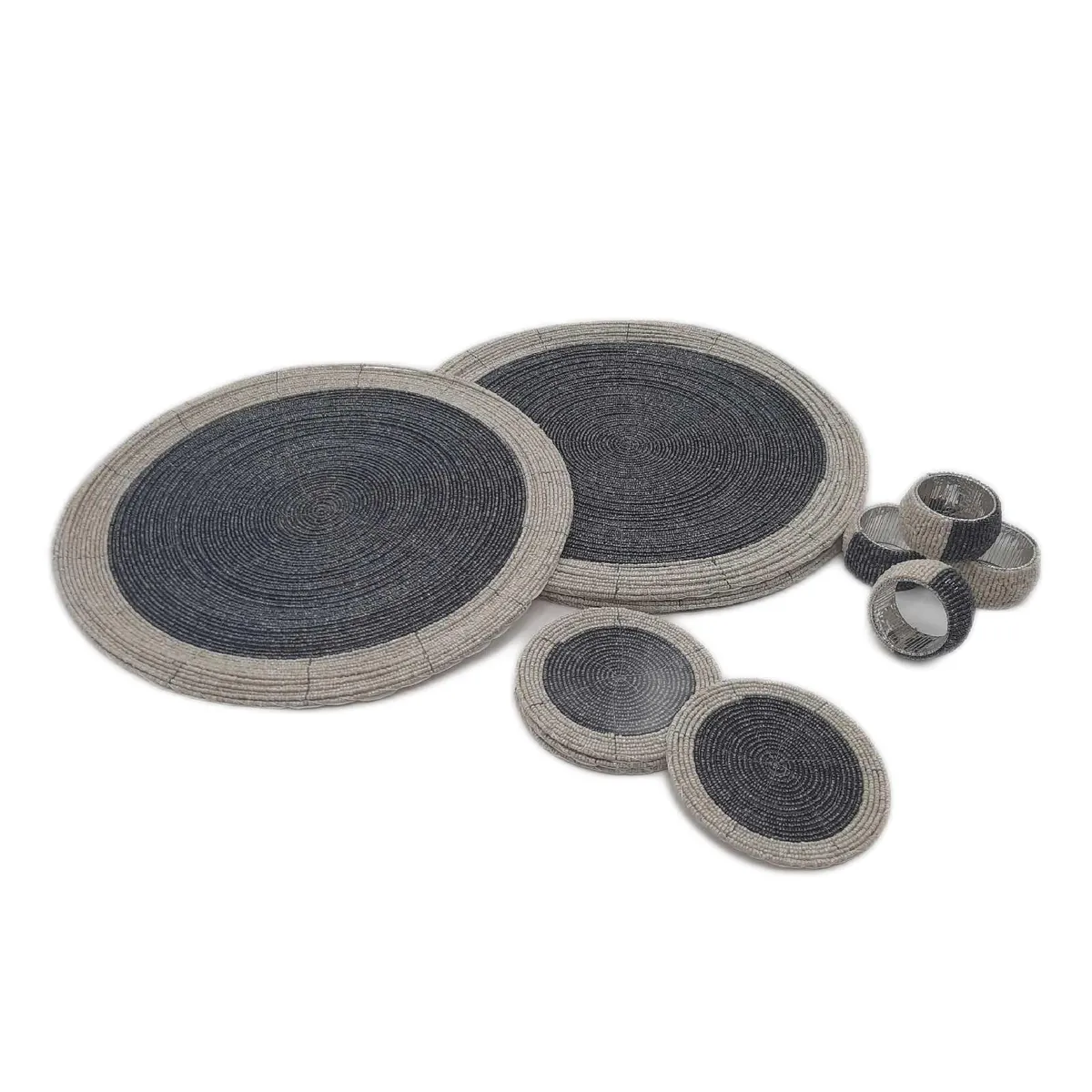 Penguin Home Tischsets Tischzubehör Set 12 Teile Grau Modern Stilvoll Elegant