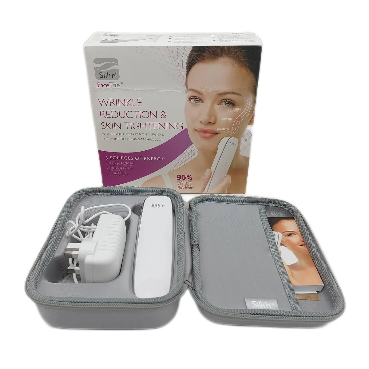 Silkn H2111H2112 FaceTite Anti Aging Gerät Weiß Gebrauchsspuren Kein Netz
