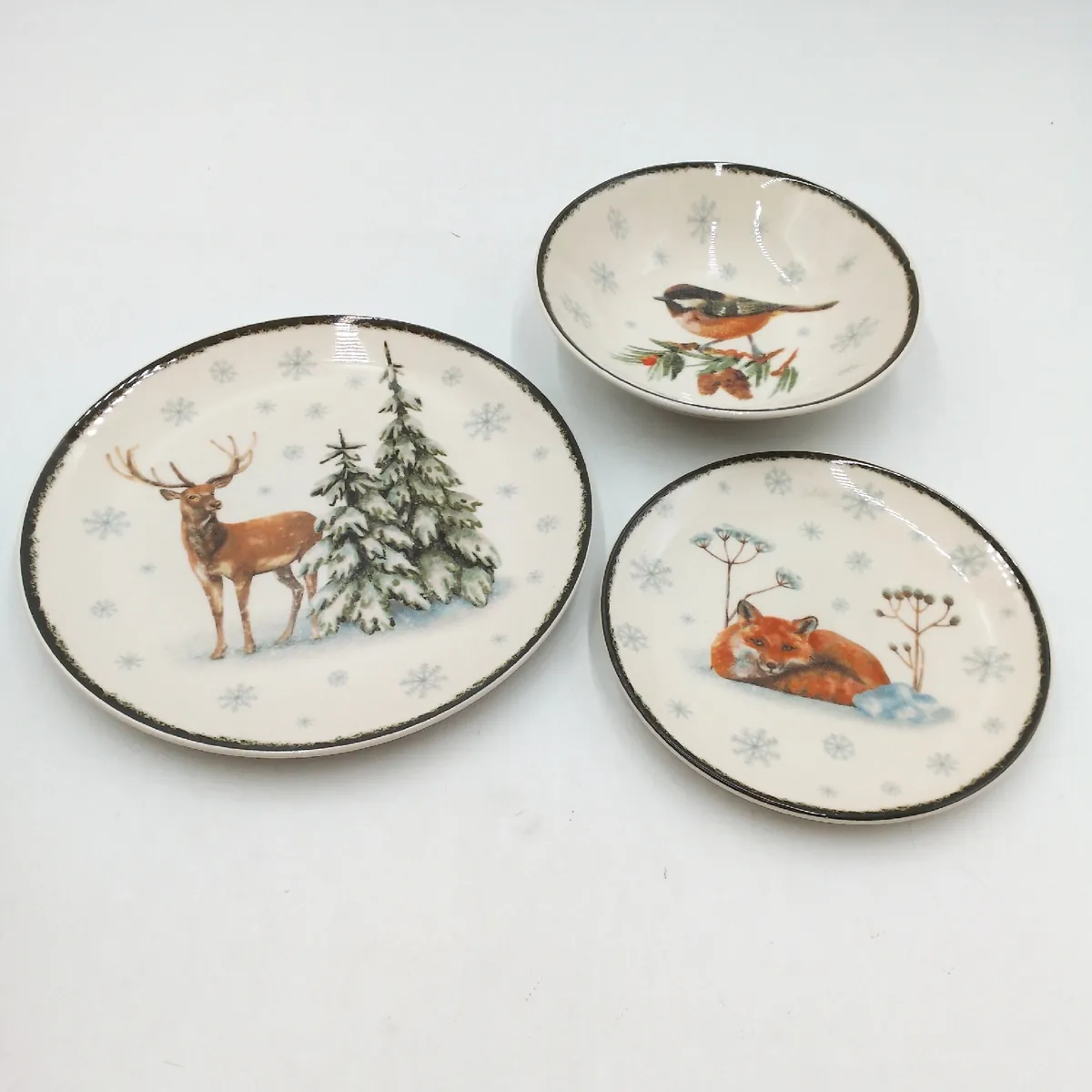 H&H Weihnachts-Tischservice 16 Teile Wild Spirs aus Steinzeug â - Unvollständig