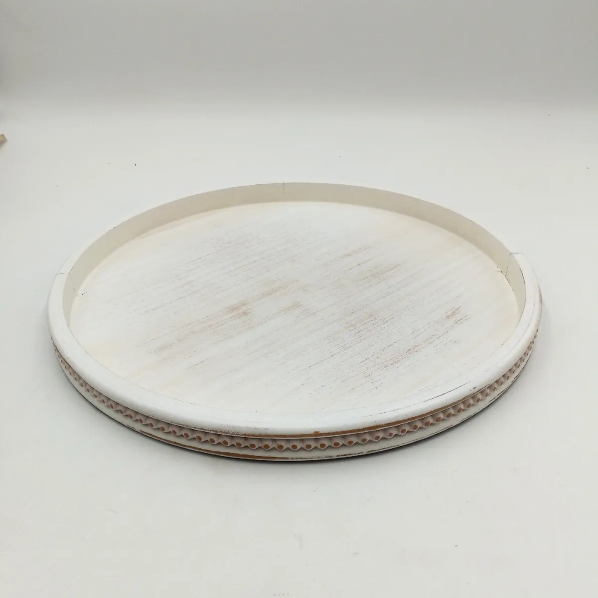 Hanobe Tablett Serviertablett Holz Dekoration Vintage 45 cm groß Handarbeit einzigartig