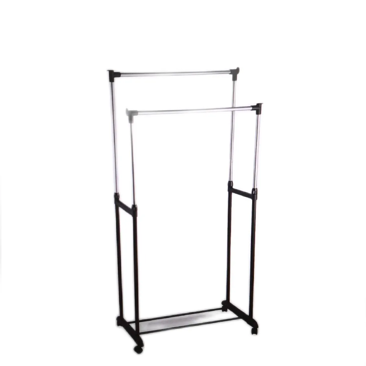 Parentage Kleiderstaender Garderobe Haushalt Doppelter Kleiderstaender auf Rollen Aluminium Hand