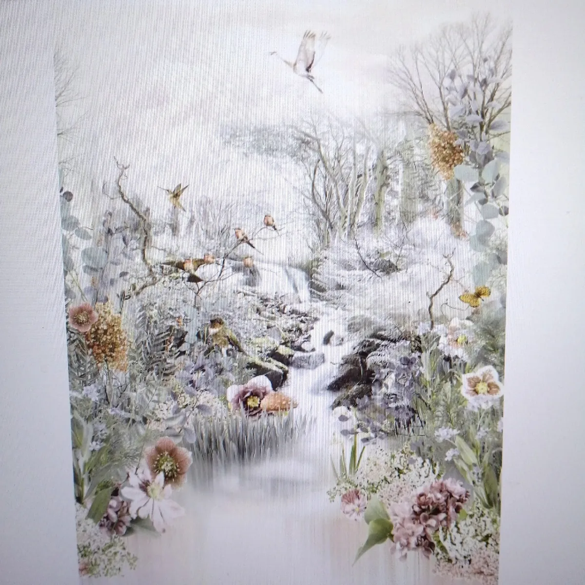 Komar Fototapete Wanddekoration Japan Garten Blumen Motiv Fabelhafte Atmosphäre