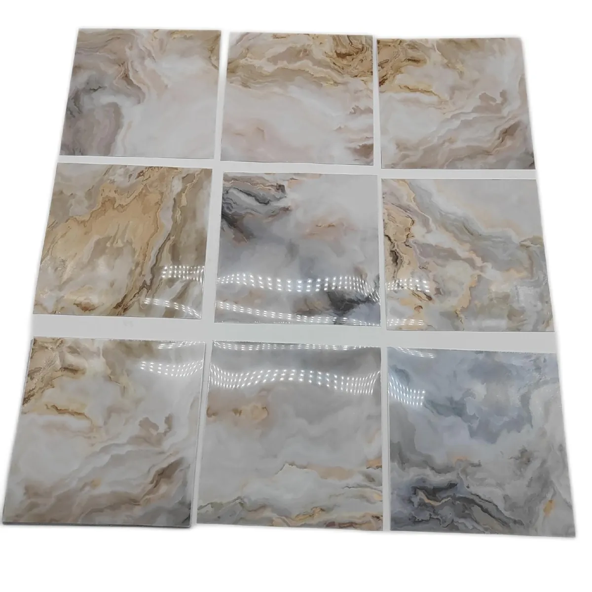 HORIWE Fliesenaufkleber Wandfliesen Marmorierung 15x15cm Set