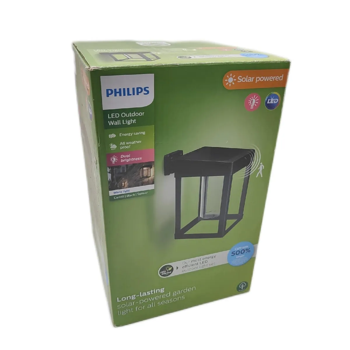 Philips Wandleuchte Außenbeleuchtung Camill Dual Bright Sensor Solar Effizient