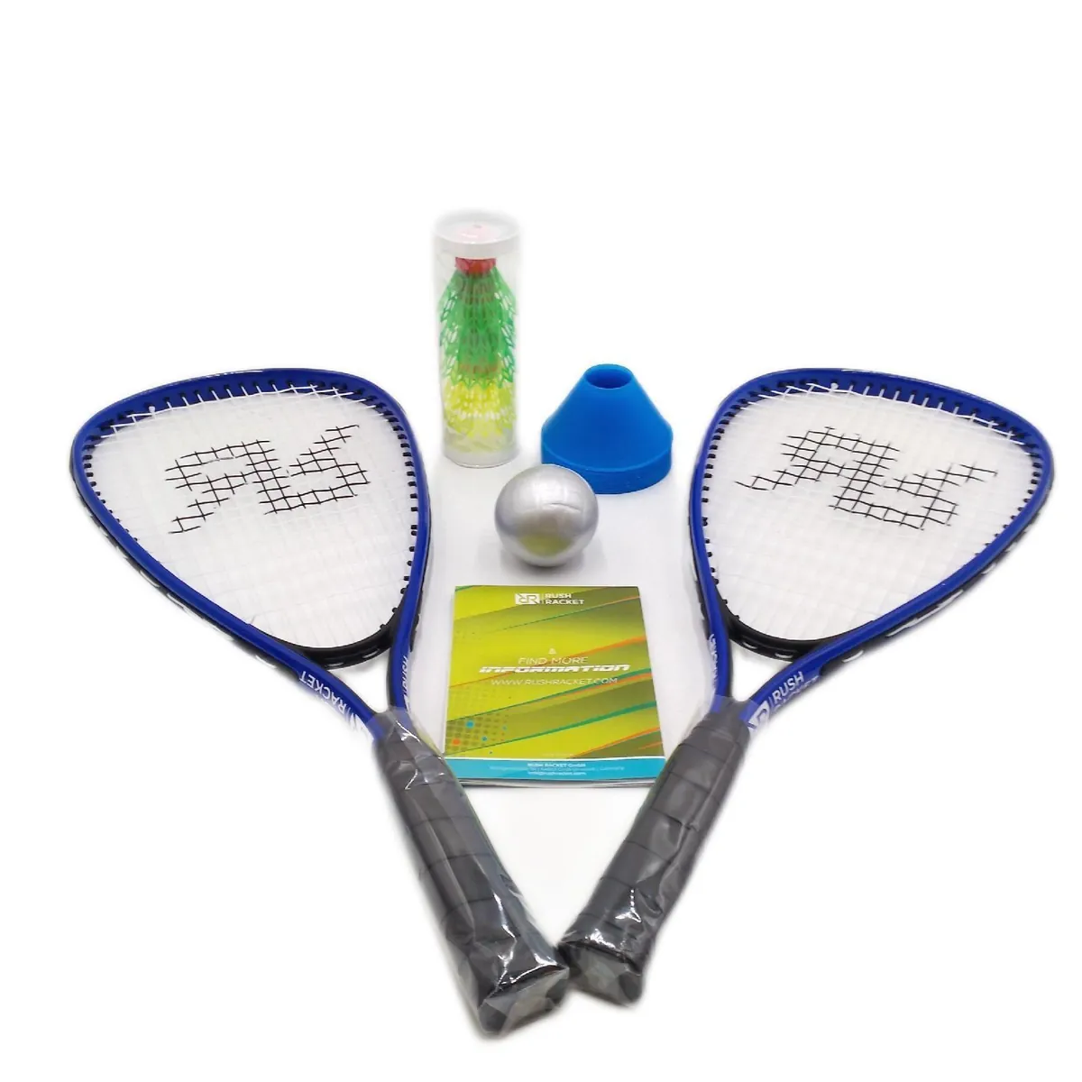 Rush Schläger Set Jugend Sportausrüstung Trainingsset blau für Training Freizeitspaß