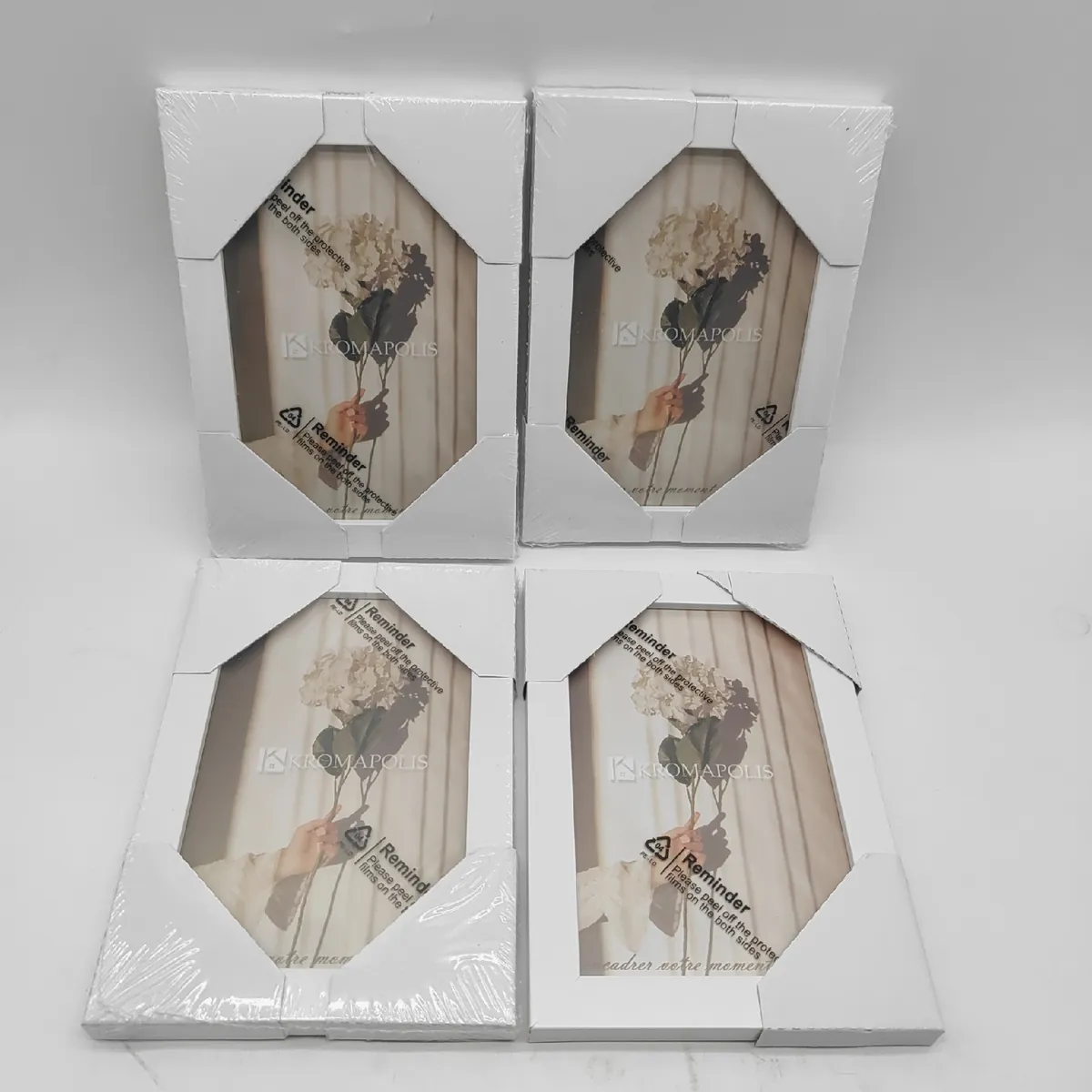 Kromapolis Bilderrahmen Rahmen Umweltfreundlich MDF Set 4 Stück 10x15 cm