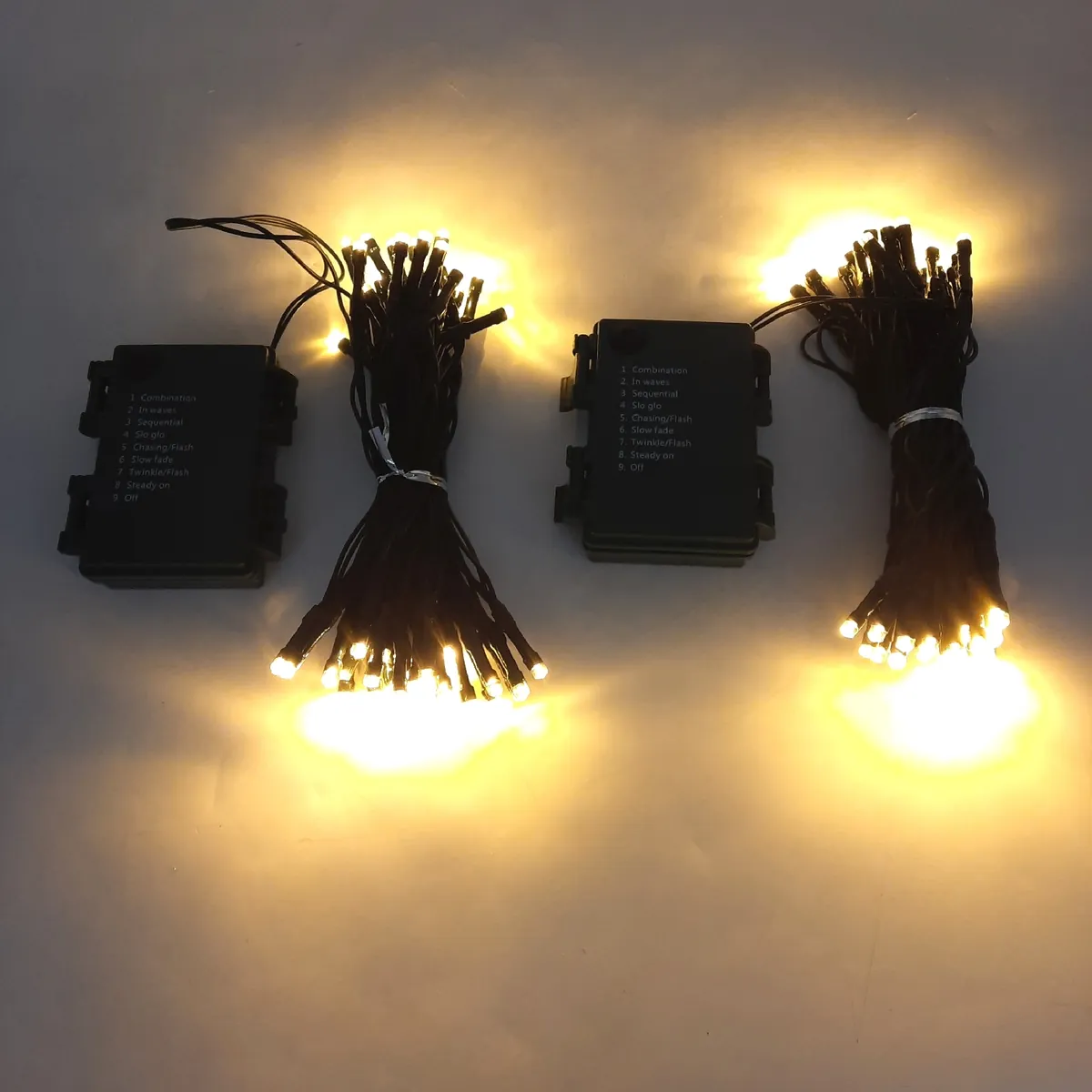 Hopel Lichterkette Außenbeleuchtung Gartenbeleuchtung 50 LEDs Warmweiß Energiespar