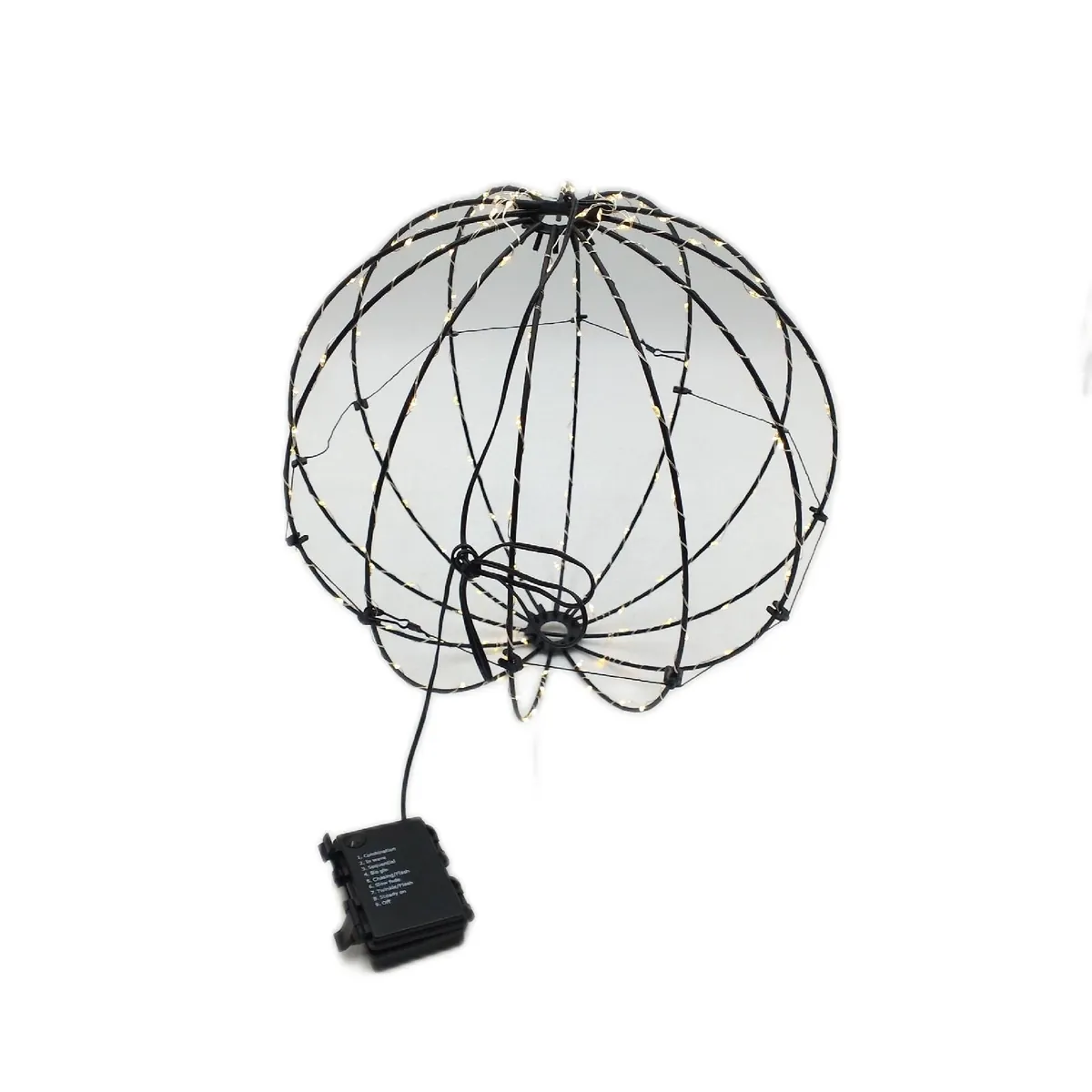 Joomer LED Kugel Lichter Weihnachtsbeleuchtung Außen Batterie Timer Hängend Festlich Dek