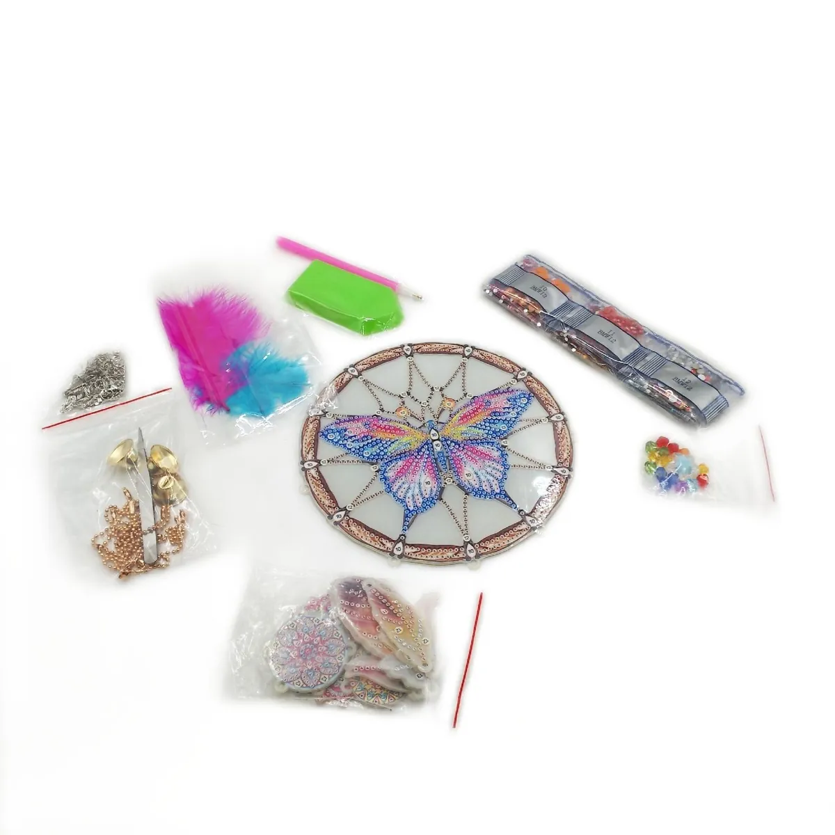 posionks Bastelset Handarbeit Traumfänger Schmetterling Kreativspaß Diamond Art