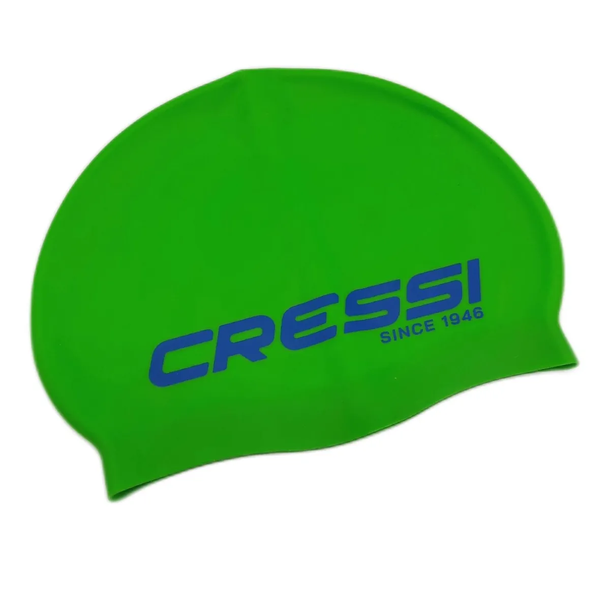 Cressi Schwimmkappe Badebekleidung Junior Limette Blau Komfort Silikon Elastisch