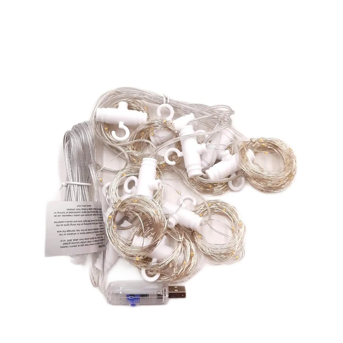 Ollny Lichtervorhang Beleuchtung Dekoration 3x3m 300 LED warm
