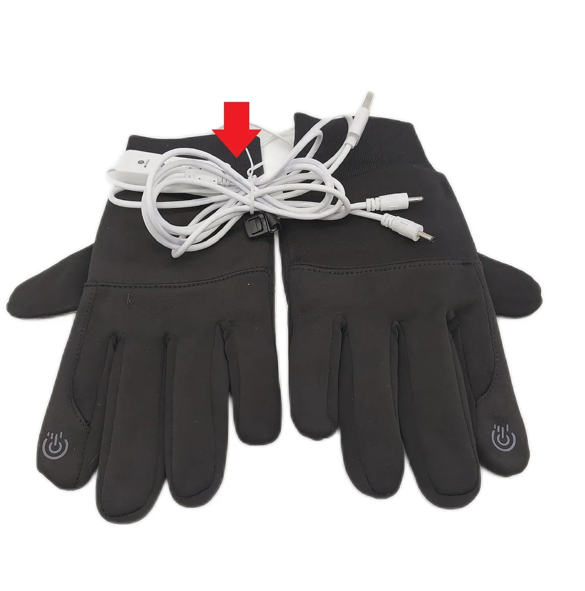 Ertisa USB beheizte Handschuhe Herren Damen doppelseitig Kabel Farbspuren