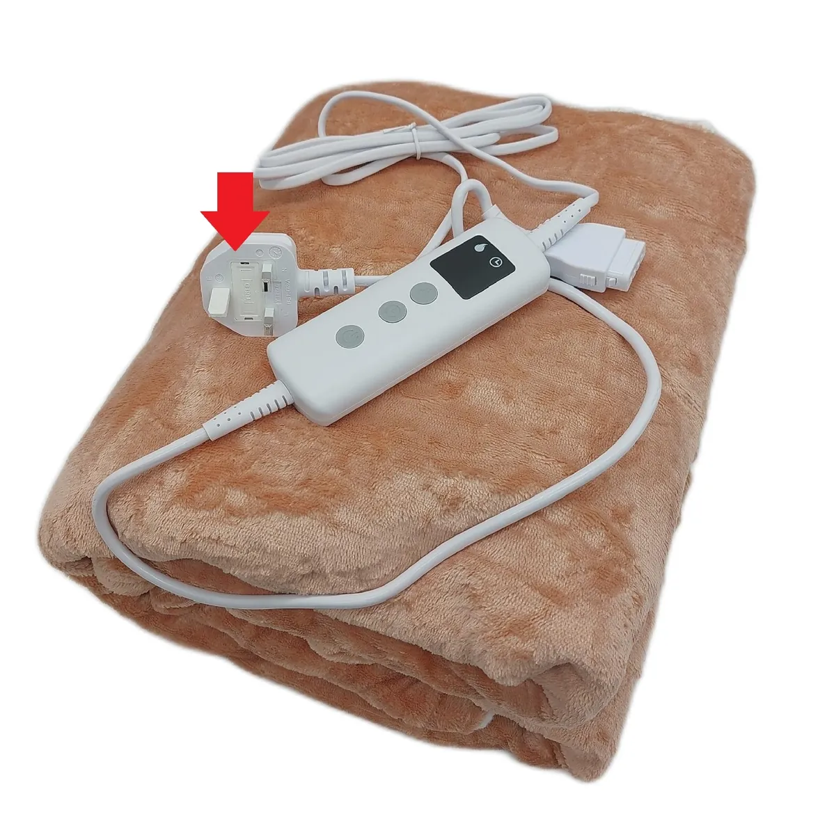 PROALLER Decke elektrische Bettwaren Heizdecke 160 x 130 cm Rosa Kusche