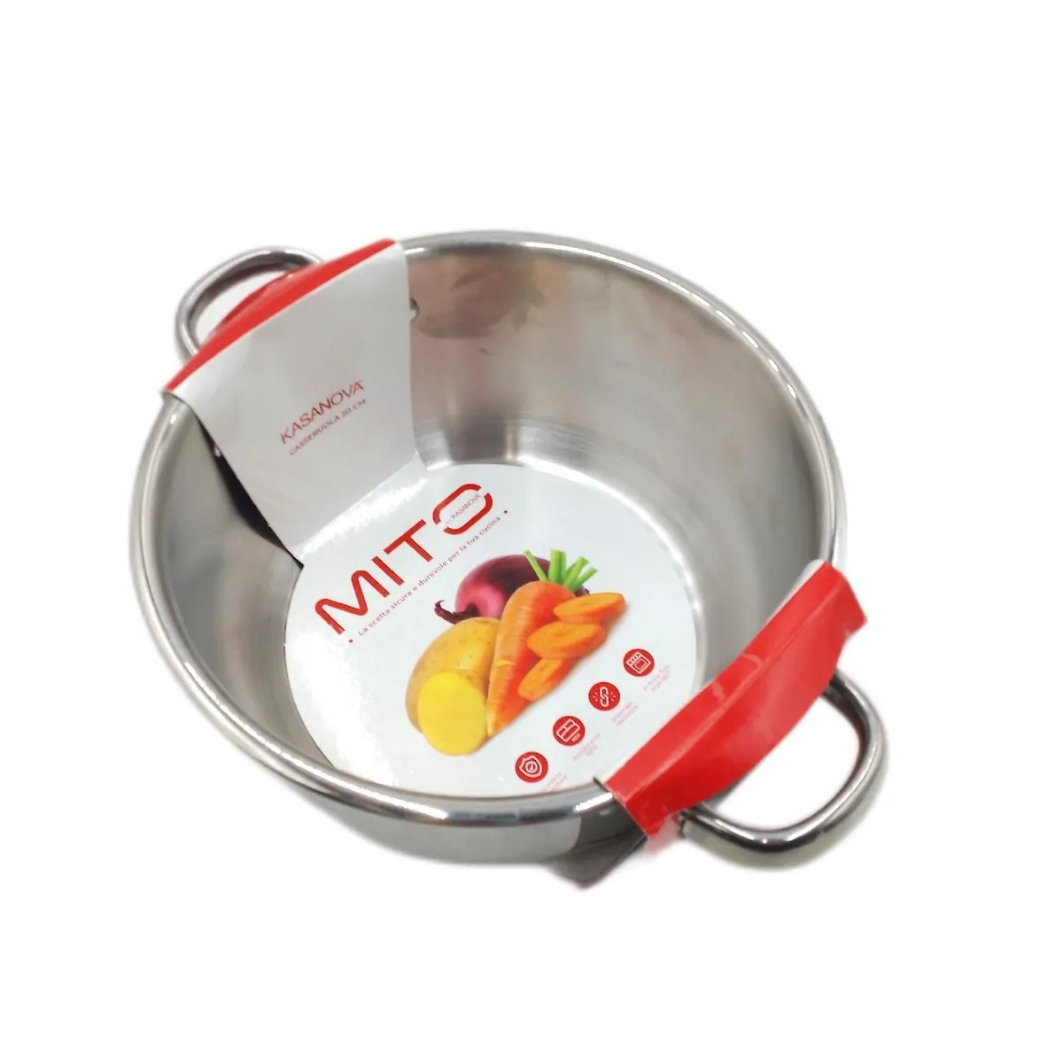Kasanova Topf Kochgeschirr Mito Kochen Küche Edelstahl 20 cm langlebig hochwert
