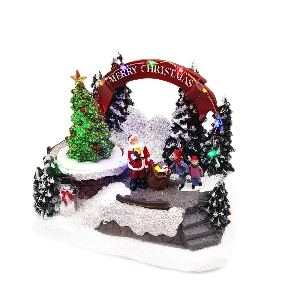 Konstsmide LED Weihnachtsdekoration Szenerie Santa Kinder Musik auswählbare Energiefunktion