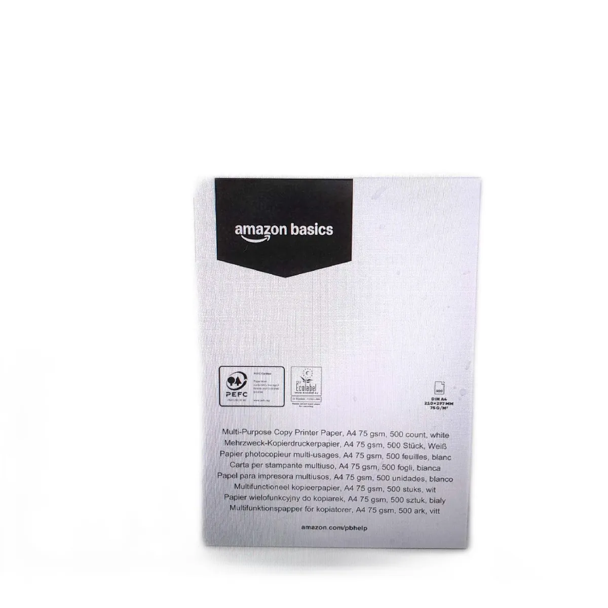 Amazon Basics Mehrzweckpapier zum Kopieren Drucken A4 75gm2 2500 Stück 5er-Pack