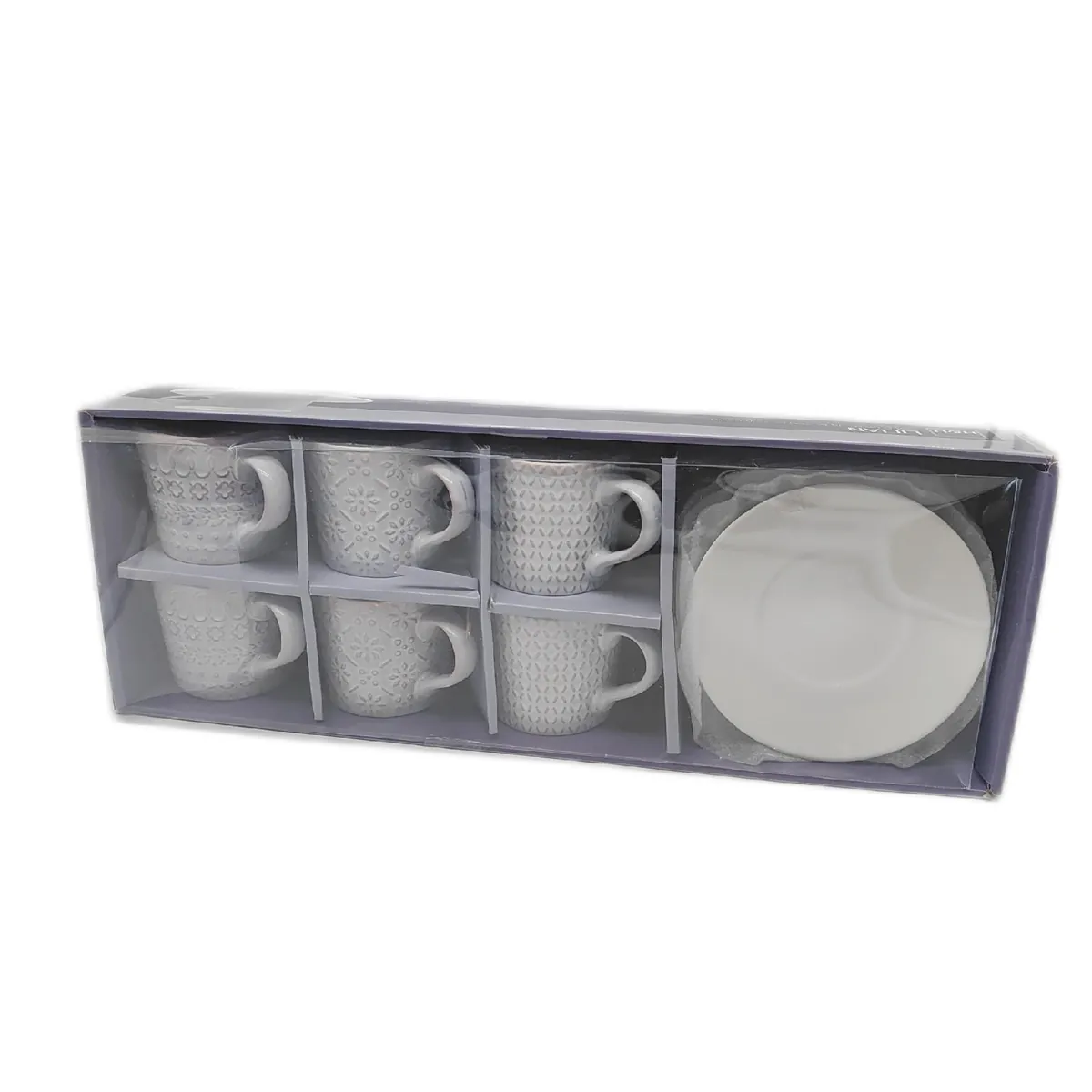 HH Set Kaffeetassen Geschirr Lilian Steingut Untertasse Kaffee Zubehör Geschenk Set